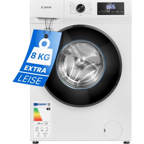 Bomann WA 7185 W - Wasmachine - 8KG - 1400 toeren - 15 programma's - Stoomfunctie - Energieklasse A