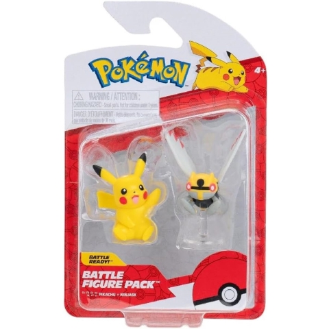 Beeldje Jazwares Pokémon Battle Ninjask & Pikachu (x2)