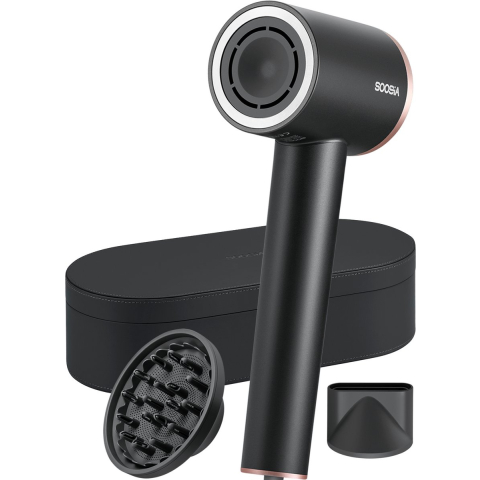 Soosia HighSpeed Ionic Föhn met Display - HeatProtect Autocare - Haardroger met Diffuser - Coolshot - 110.000 RPM