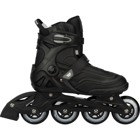 Nijdam Gear Up - Inlineskates - Semi-softboot - Zwart - Maat 44