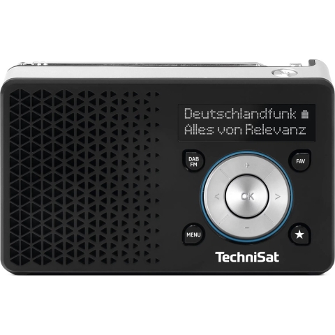 TechniSat DIGITRADIO 1 A Draagbare radio DAB+, FM DAB+, FM Oplaadbaar Zwart, Zilver
