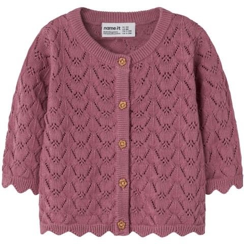 Name It Cardigan - Gebreid - NbfHarriet - Mesa Rose - Name It - 68 - Vesten