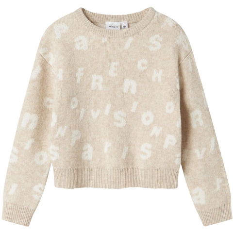 Name It Blouse - Gebreid - NmfOline - Zandschelp - Name It - 3 jaar (98) - Shirts