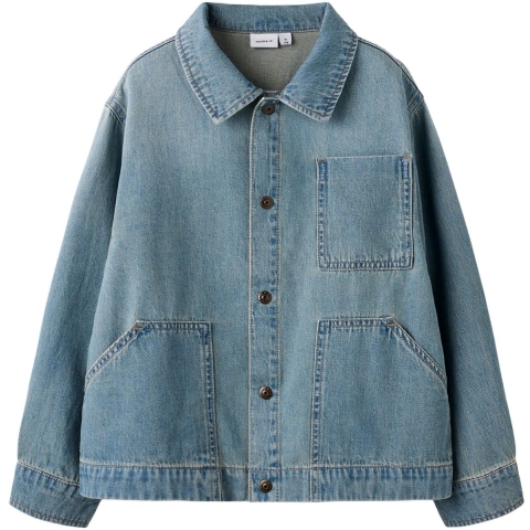 Name It Overhemd - NkmTom - Vintage Medium+ Blue Denim - Name It - 7 jaar (122) - Overhemd
