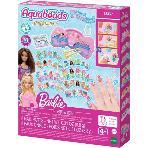 Aquabeads Nagelset - Barbie - Nageldesigner - Aquabeads - OneSize - Creatieve Speelset