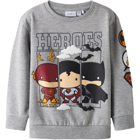 Name It Sweatshirt - NmmOsmus Batman - Grey Melange - Name It - 2 jaar (92) - Sweatshirt