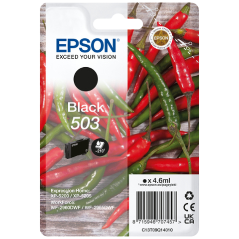 Epson 503 Ink Black Blis Zwart