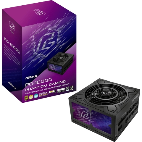 ASRock Phantom Gaming PG-1000G PC-netvoeding 750 W ATX 80 Plus Gold