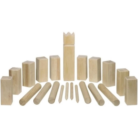 Kubb spel groot hout 21-delig