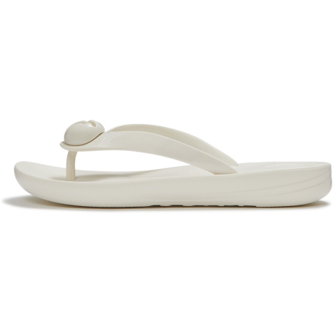FitFlop Iqushion Glanzende Knop Dames Crème Flip-Flops