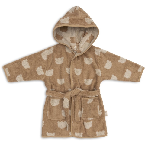 Badjas Jollein Badstof Jacquard Teddy Bear 1-2jaar