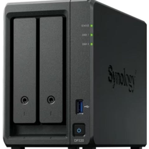 Synology DP320 data-opslag-server NAS Desktop R1600 8 GB 16 TB Zwart