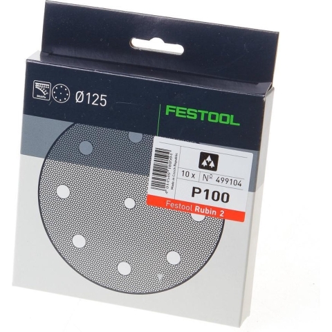 Festool 499103 Schuurschijf Diameter 125 mm Korrelgrootte (num)=80 10 stuk(s)