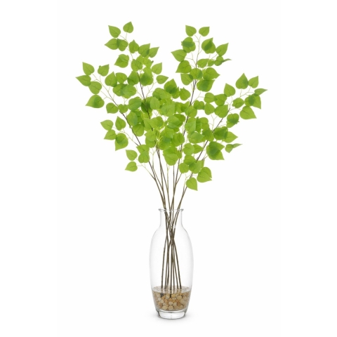 Kunsttak / kunstbloem Berk - 8x - 87 cm - groen - boeket opvulling bladgroen -
