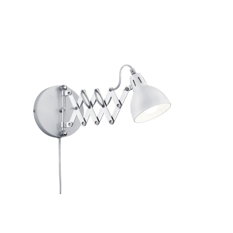 REALITY SCISSOR - Wandlamp - Wit mat - excl. 1x E14 3,5 W - Voetschakelaar