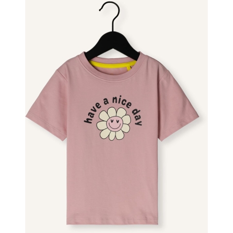The New Siblings T-Shirt - TnstSille - Silver Roze m. Bloem - The New - 1 jaar (80) - T-Shirts