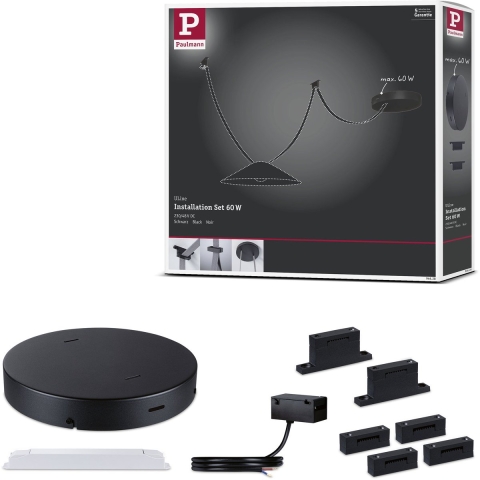 Paulmann 94628 Uline Component voor laagvoltagebandsysteem Installatieset Zwart