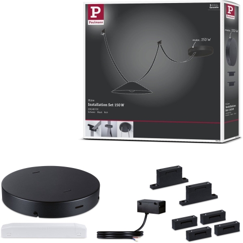 Paulmann 94629 Uline Component voor laagvoltagebandsysteem Installatieset Zwart