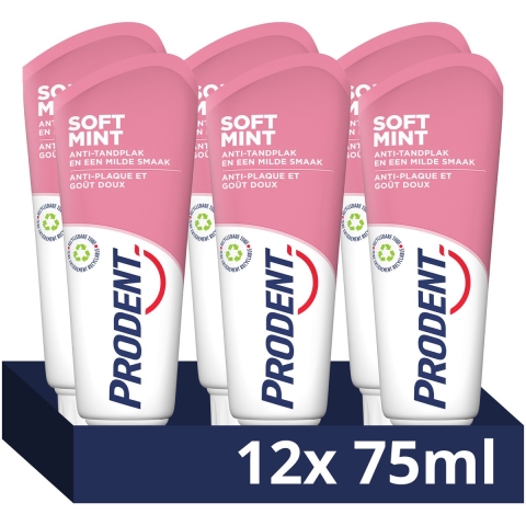 12x Prodent Tandpasta Soft Mint 75 ml