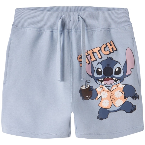 Name It Sweatshorts - NmmAl - Stitch - Blue Mist - Name It - 6 jaar (116) - Korte Broeken