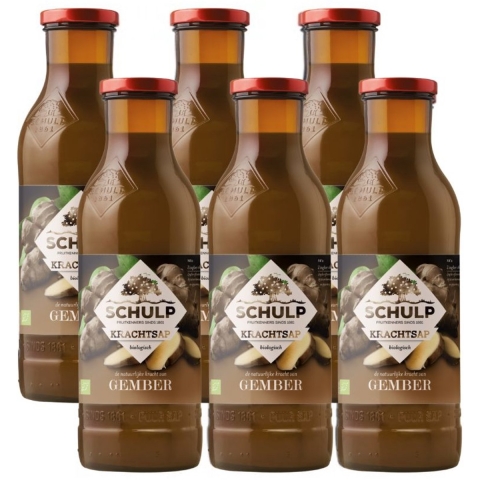 Schulp Puur Krachtsap Biologisch Gembersap 6 x 750ml