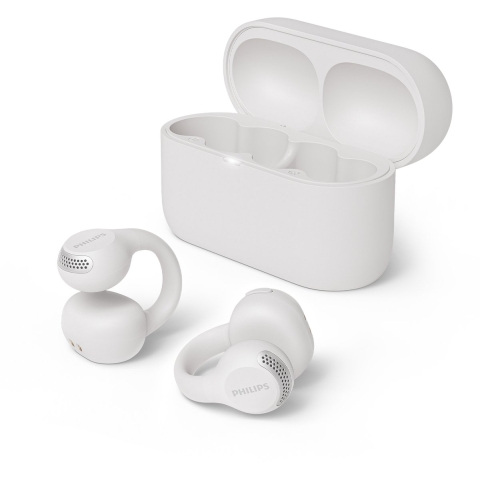 Philips TAQ2000WT - Draadloze open-ear oordopjes - Tot 28 uur afspeeltijd - Wit