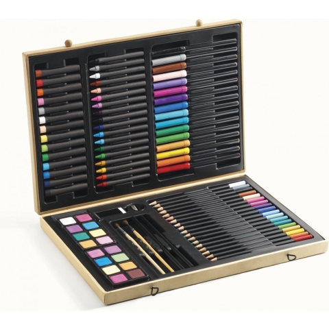 Djeco Tekenset - 88 Onderdelen - Multicolour - Djeco - OneSize - Tekensets