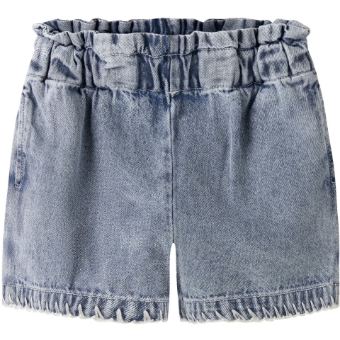 Lil' Atelier Shortsit - NbfFunda - Medium+ Blue Denim - Lil Atelier - 74 - Korte Broeken
