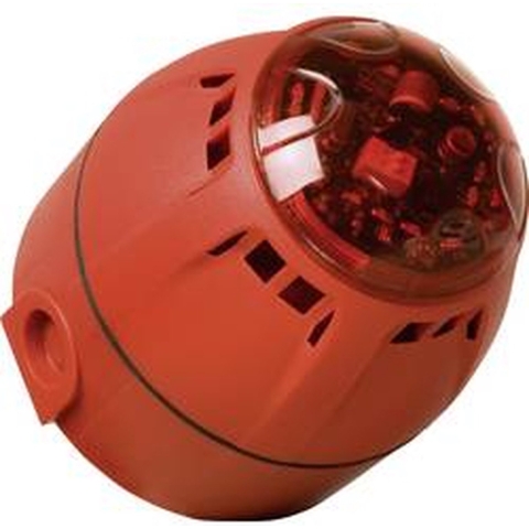 ComPro Combi-signaalgever LED Chiasso Razor Rood Flitslicht, Continugeluid 12 V/DC, 24 V/DC 100 dB