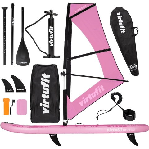 Virtufit Supboard Surfer 305 - Pink - Inclusief Windzeil en accessoires