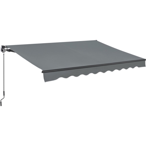 Zonnescherm / Luifel - 400 x 300 cm - Grijs - Incl. Bevestigingsmaterialen