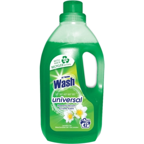 6x At Home Wasmiddel Universeel 42 Wasbeuren Universeel 1,5 liter