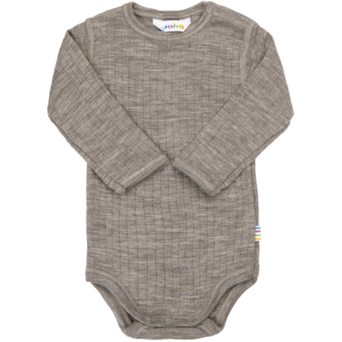 Joha Romper l/s - Wol - Bruin Gevlekt - Joha - 90 - Rompers Lange Mouw