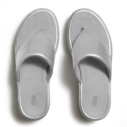 FitFlop Platfform Wedge Dames Zilveren Sandalen