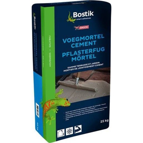 Bostik Voegmortel Cement | Donkergrijs | Zak 25 kg - 30608763