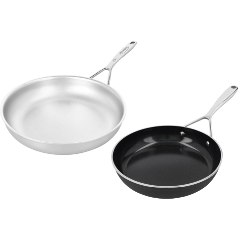 Demeyere Koekenpan 'Silverline 7 Nanotouch' Ø28cm + Gratis Ø24cm Alu Plus 3 Ceraforce