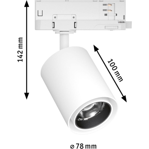 Paulmann Kratos 96568 LED-railspot ProRail3 9 W LED Wit