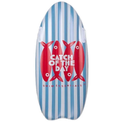 Swim Essentials Luchtbed - Opblaasbaar surfboard - Rood/Blue - C - Swim Essentials - OneSize - Zwemplanken