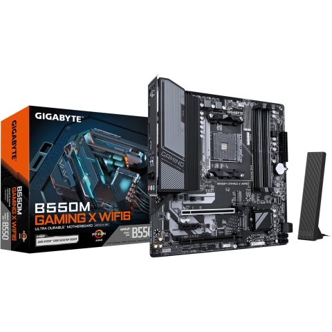 Gigabyte B550M GAMING X WIFI6 Moederbord Socket AMD AM4 Vormfactor Micro-ATX Moederbord chipset AMD® B550
