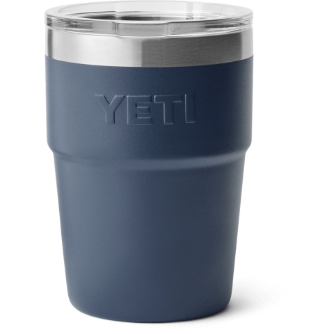 Yeti Rambler Stackable Cup 16oz Mag Slider Lid, Navy Blue, stapelbare thermosbeker met deksel, 473 ml