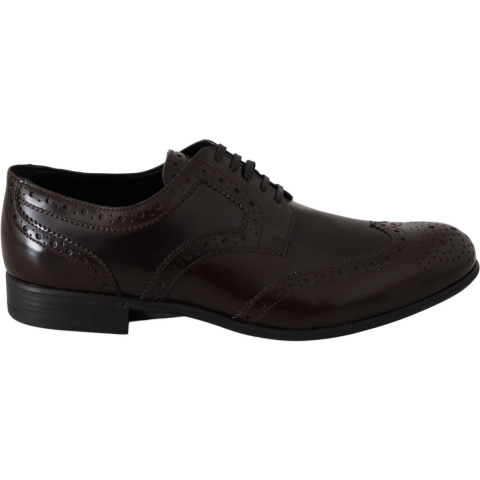 Dolce & Gabbana Vrouwen bruin leer Broques Oxford Wingtip Schoenen