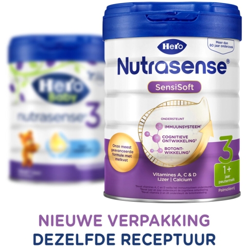 2x Hero Nutrasense SensiSoft 3 Peutermelk (12-24 mnd) 700 gr