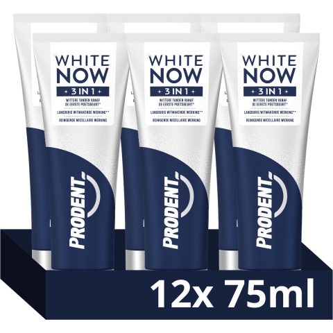 12x Prodent Tandpasta White Now 3in1 75 ml