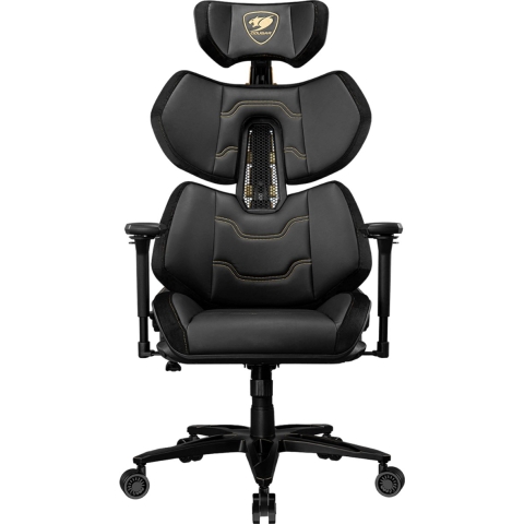 COUGAR Terminator Elite Gold PC-gamestoel Gecapitonneerde zitting Zwart, Goud