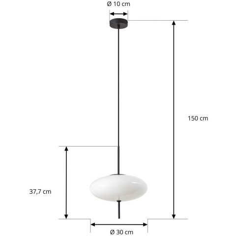 Hikari hanglamp, wit, Ø 30 cm, E14, glas Lindby - Eetkamer - Modern - 1 lamp