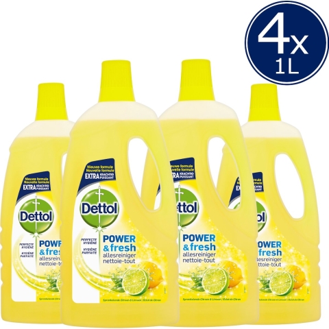 4x Dettol Allesreiniger Power&Fresh Citroen 1 liter