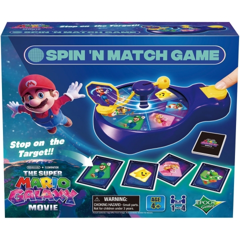 The Super Mario Bros Galaxy Movie Board Games - Spin 'n Match