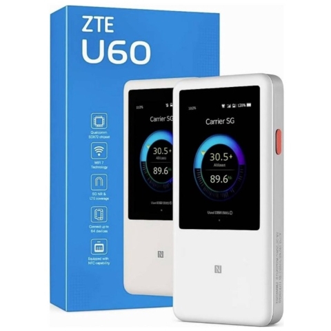 ZTE U60 5G/WiFi-hotspot Geïntegreerd modem: 5G 2.4 GHz, 5 GHz 3600 MBit/s