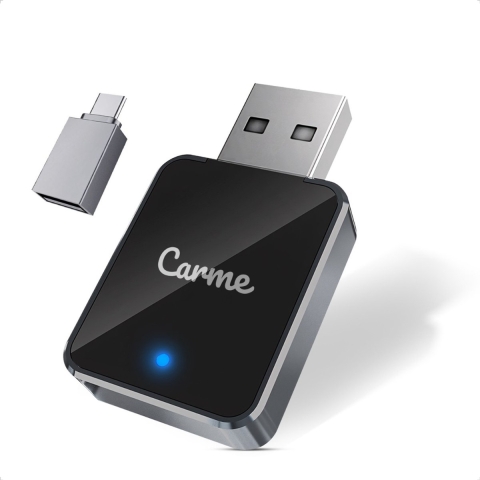 CarMe Mini V2 - 2-in-1 CarPlay&Android Auto Dongle - Draadloos - Zwart