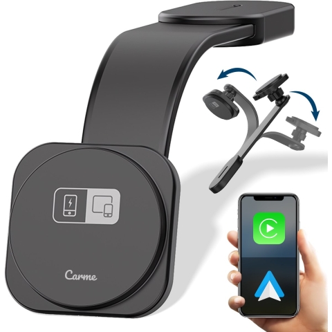 CarMe 4-in-1 CarPlay Dongle Pro - Met Draadloze Oplader - Draadloos CarPlay&Android Auto - Android